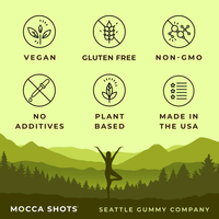Mocca Shots Energy Gummies with Caffeine | 12-Pack - Coconut Pineapple